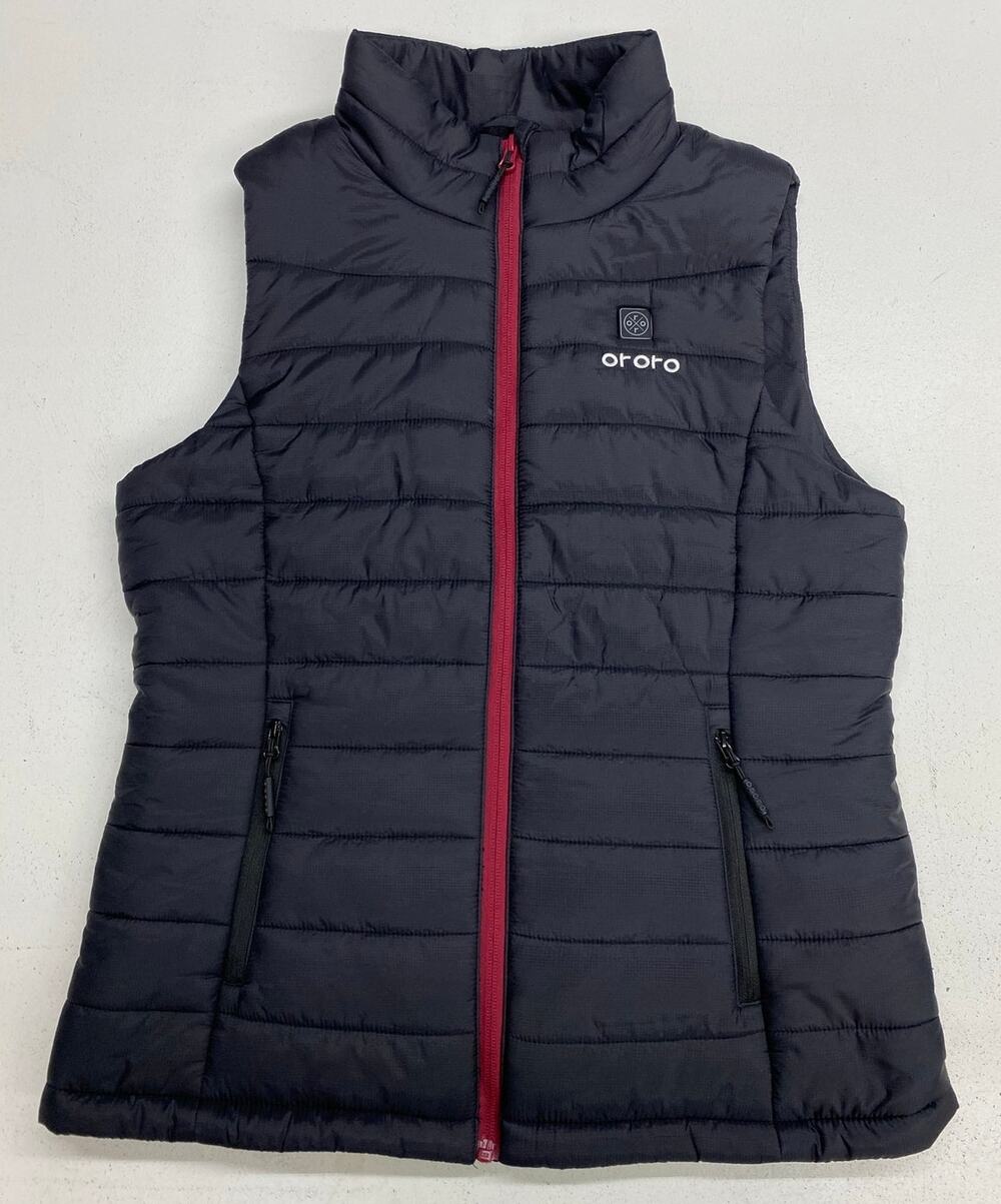Women Ororo Classic Heated puffer quilted full zip-up nylon vest with battery, S